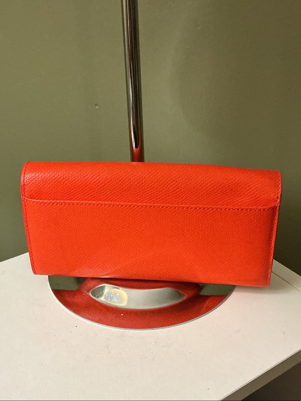 Coach Pop Slim Envelope Orange Leather Signature Clutch Wallet Set SEE PHOTOS - Picture 2 of 14